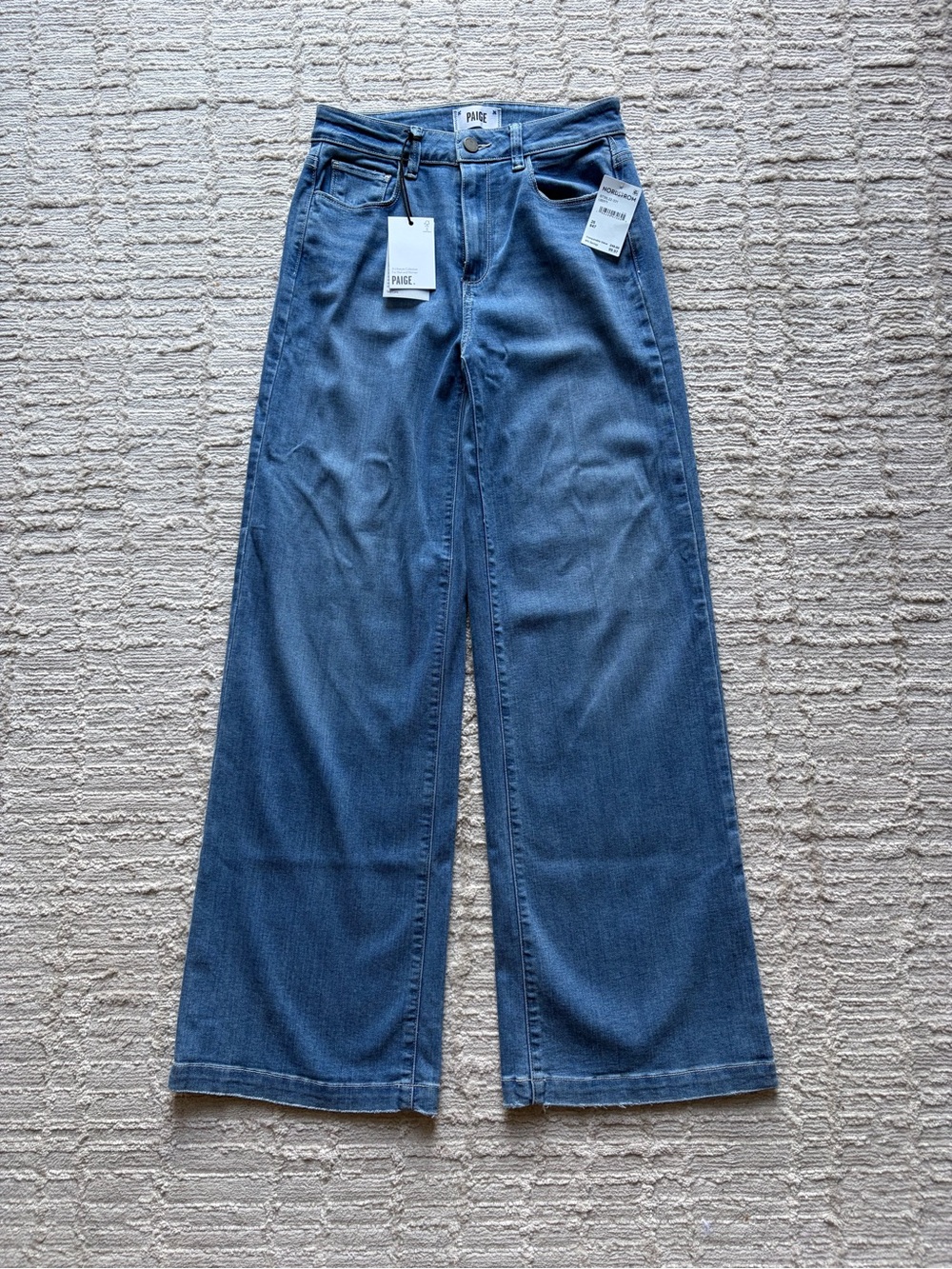 PAIGE wide leg cuff jeans style:genesee and color: Liberty-NWT